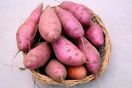 紫色甘薯健康营养的的甘薯背景
