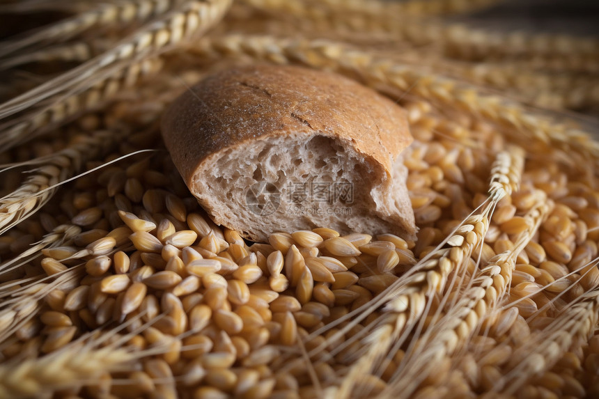 健康的小麦和面包图片