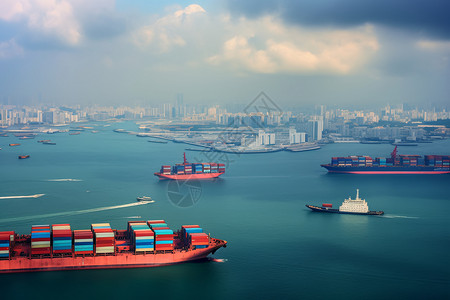 亚洲贸易港口图片