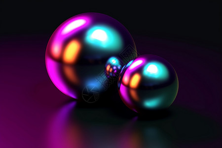 紫色效果元素几何元素模型背景