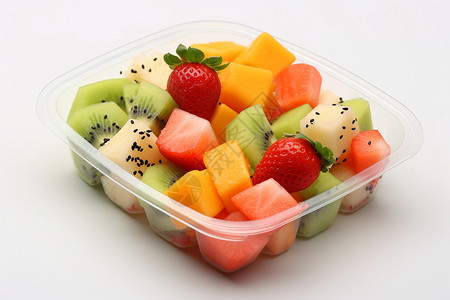塑料盒装的水果高清图片