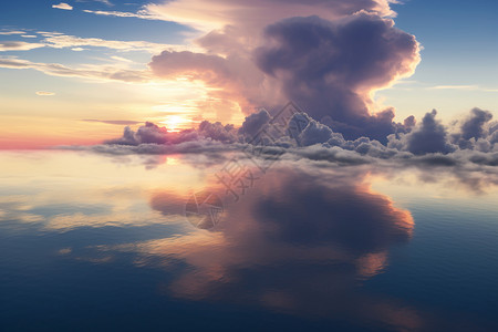 多云的自然天空背景图片