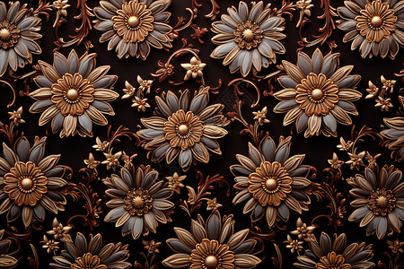 花纹装饰纺织品背景图片