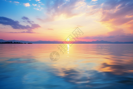 平静海上日落宁静的海上日落背景