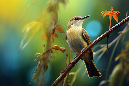 枝头上站立的小鸟高清图片