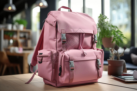粉色旅行背包旅行时尚背包背景