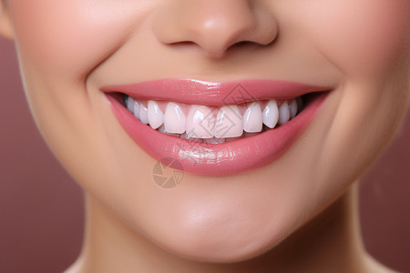 亮白牙齿女性牙齿护理广告背景