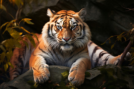 紧盯猎物的老虎高清图片