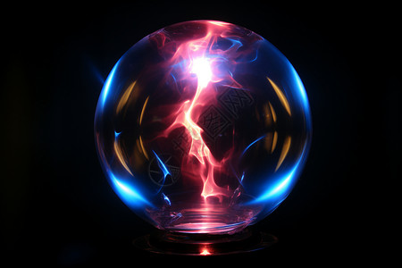 静电玻璃球实验高清图片