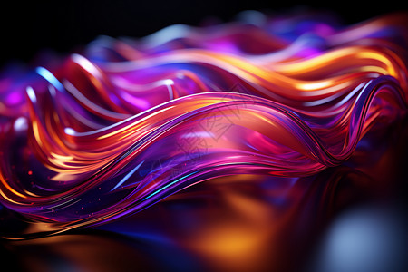 熔融体霓虹玻璃质感流体设计图片