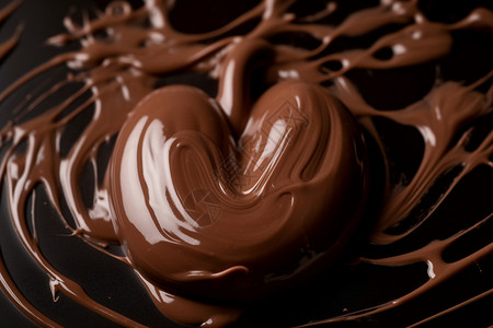 浓稠的巧克力液体背景图片