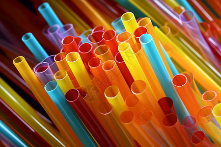 彩色吸管五颜六色的塑料吸管背景