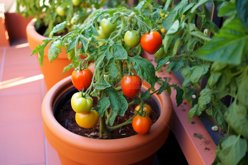 农村花园种植的番茄图片