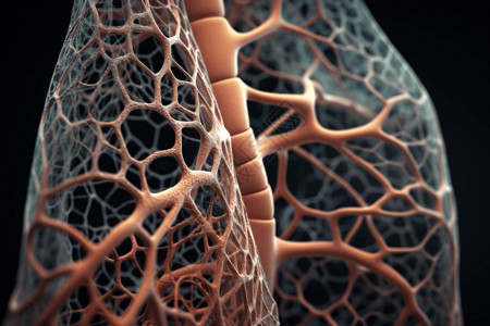 毛细血管医学研究的肺部概念图设计图片