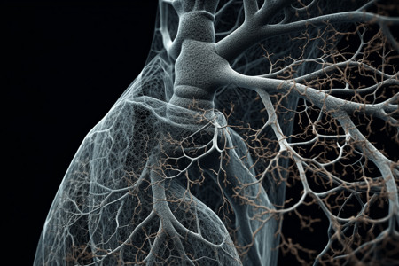 毛细血管生物医学研究的肺部概念图设计图片