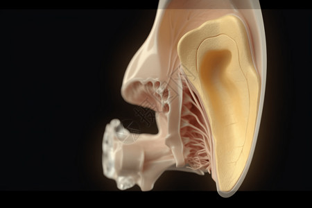 内耳及其部分的详细结构设计图片