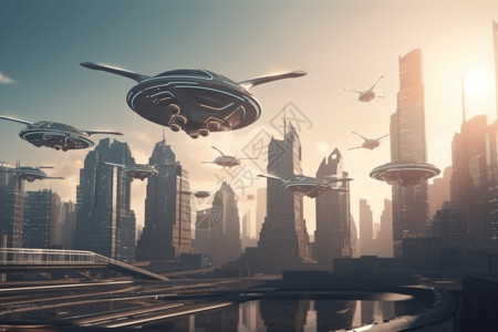 未来智能城市概念图图片