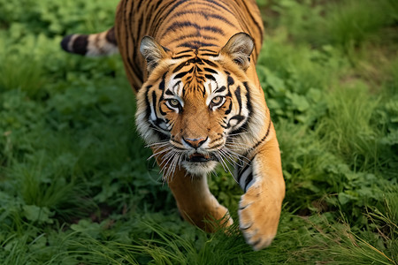 森林中危险的老虎图片