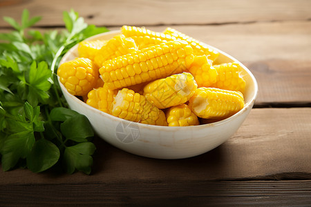 金黄色的玉米棒背景图片
