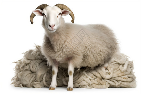 美利奴羊毛绵羊的毛皮背景