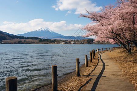 富士山下的旅行图片