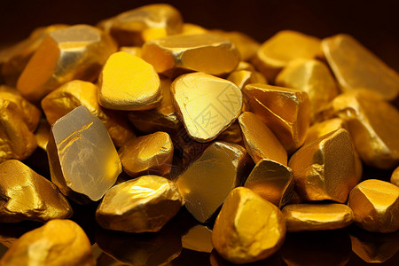 金矿开采珍贵的金矿石背景