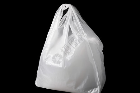 白色上的空白包装白色塑料袋背景