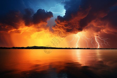 暴风雨天空的自然景观图片