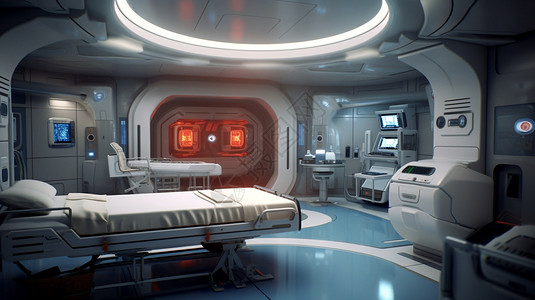 未来派病房背景图片