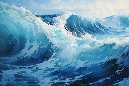 大海的浪花背景图片