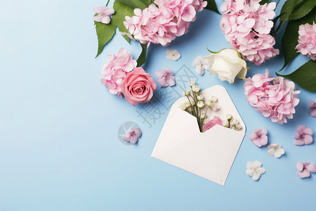 漂亮花朵信纸信纸上美丽的玫瑰背景