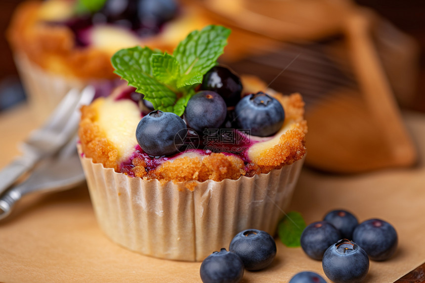 美味自制蓝莓松饼图片