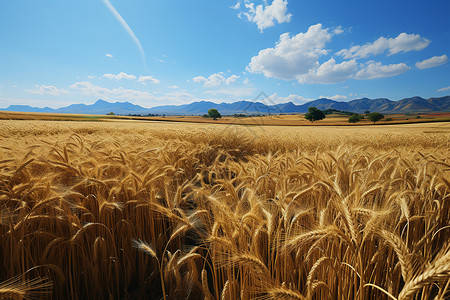 丰收的小麦背景图片