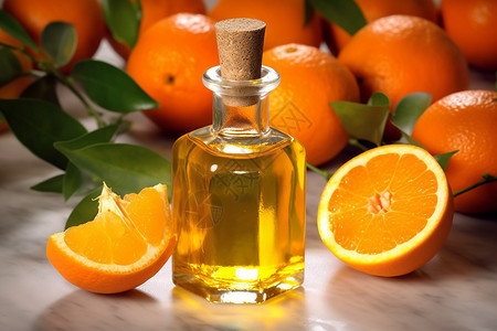 自然精油主图甜橙味按摩精油背景