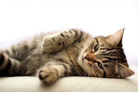 躺着的可爱猫猫图片