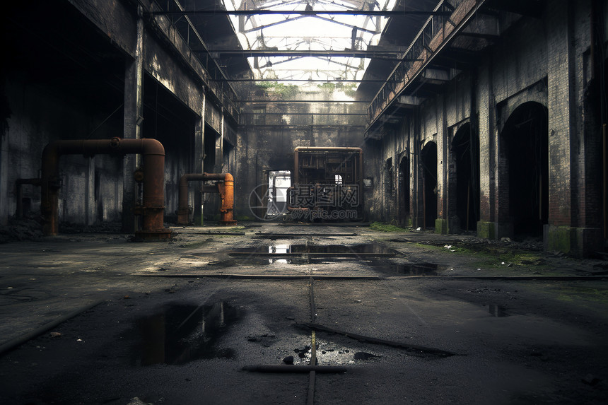废弃的工厂图片