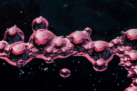 抽象粉红气泡背景图片