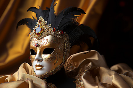 欧洲面具传统文化的化装舞会背景