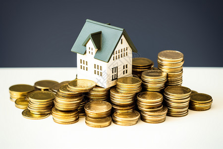 家庭贷款房产资产抽象概念设计图片