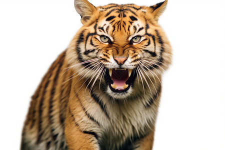 咆哮的老虎背景图片
