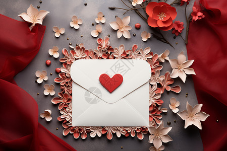 情人节的信封背景图片