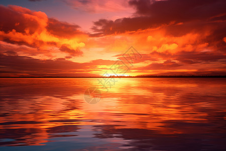 海上的黄昏日落图片