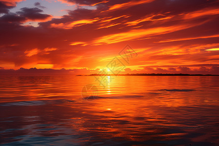 日落的海边图片