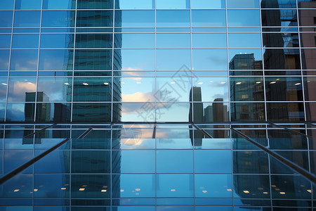 公司建筑上安装的玻璃图片