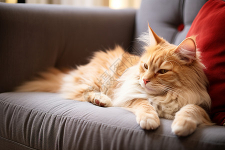 沙发上可爱的猫咪图片