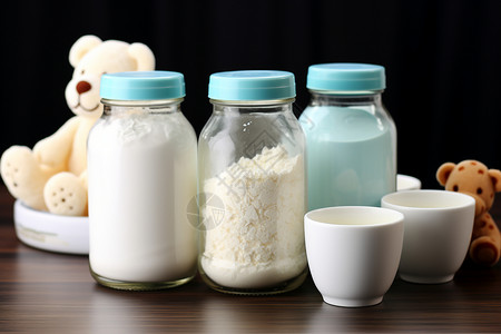 奶粉罐子样机健康的乳糖奶粉背景