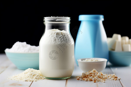 奶粉罐子样机健康营养的奶粉背景