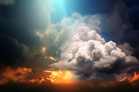天空中的乌云背景图片