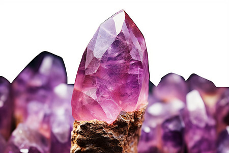 紫色的水晶矿物质图片
