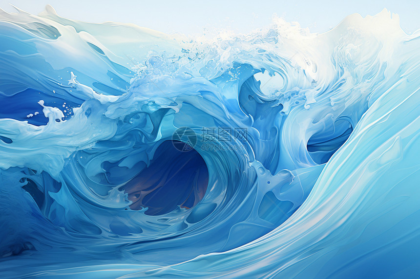 运动的海洋波浪图片